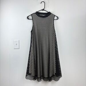 Buffalo Mesh Knit Mock Neck Dress